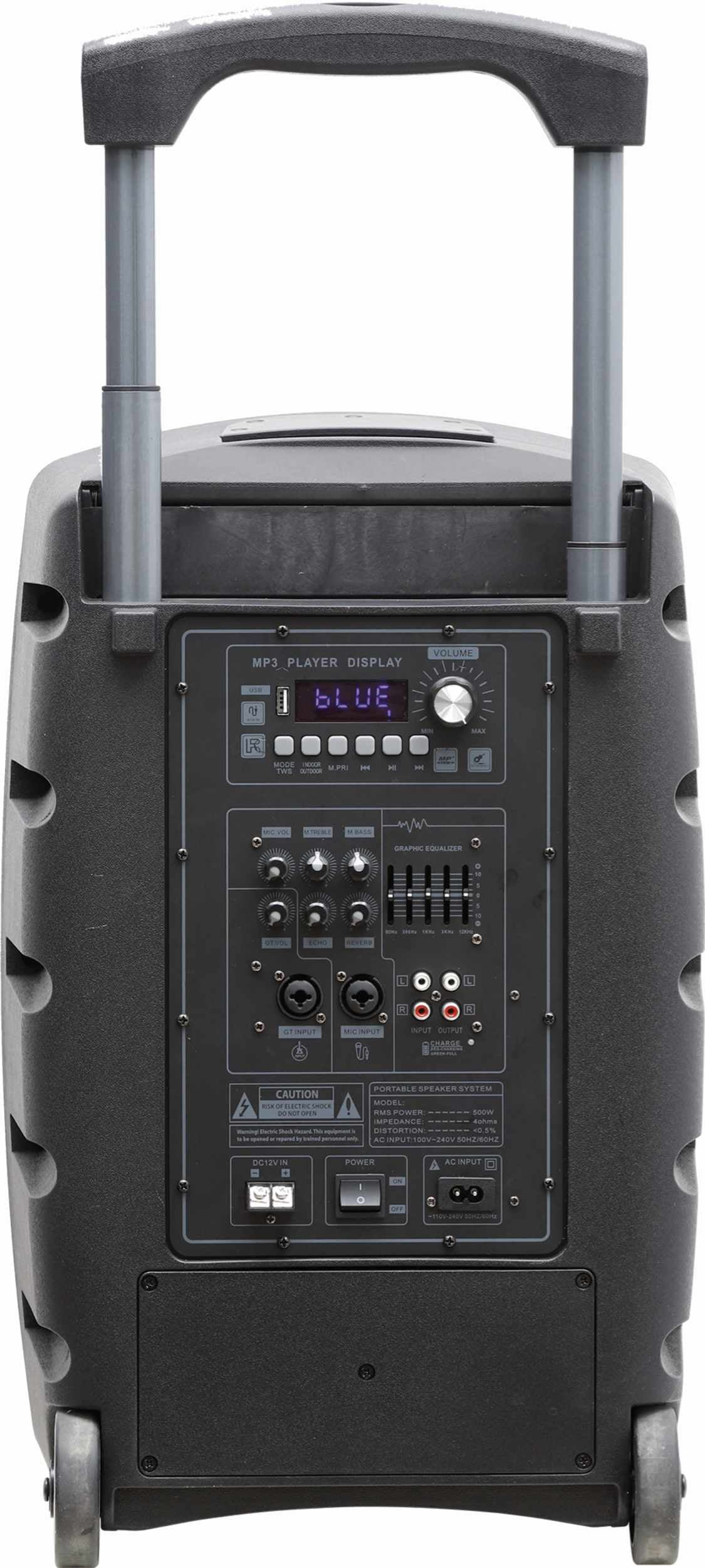 GLEMM - PRIJENOSNI ZVUČNIK 600W - RADIO/BLUETOOTH/USB/SD/AUX + 2 BEŽIČNA MIKROFONA