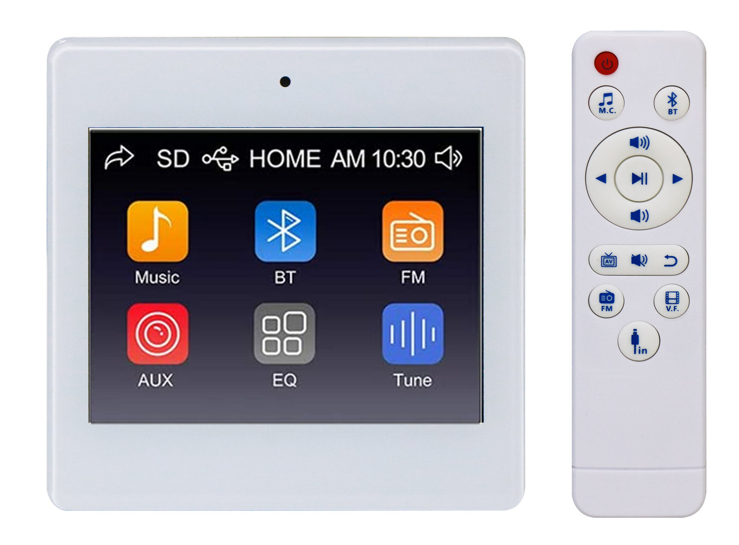 KARMA - ZIDNO POJAČALO SA ZASLONOM NA DODIR - RADIO/BLUETOOTH- 4X30W