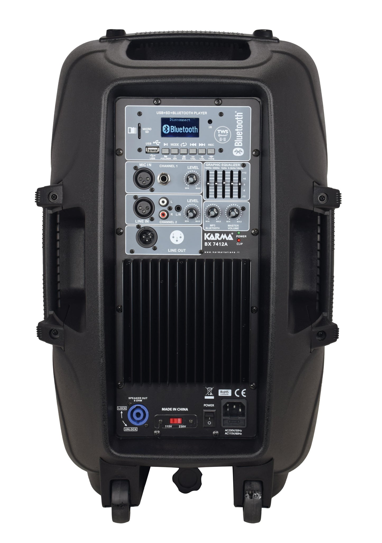 KARMA - AKTIVAN ZVUČNIK 8" 180W - BLUETOOTH/USB/AX - TWS FUNKCIJA