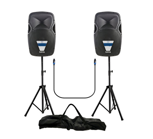 KARMA - 8" 720W/360W RMS KOMPLET - BLUETOOTH/USB/SD/AUX + STALCI + KABLOVI