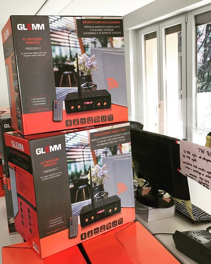 GLEMM - 2x50W BEŽIČNI SET ZVUČNIKA - RADIO/BLUETOOTH/MP3