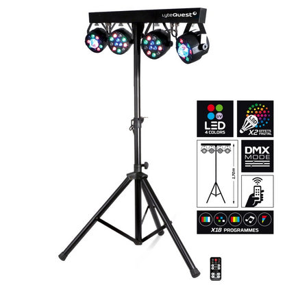 BM SONIC - 1000W KOMPLET - ZVUČNICI, STALCI, MIKSETA, POJAČALO, RASVJETA..