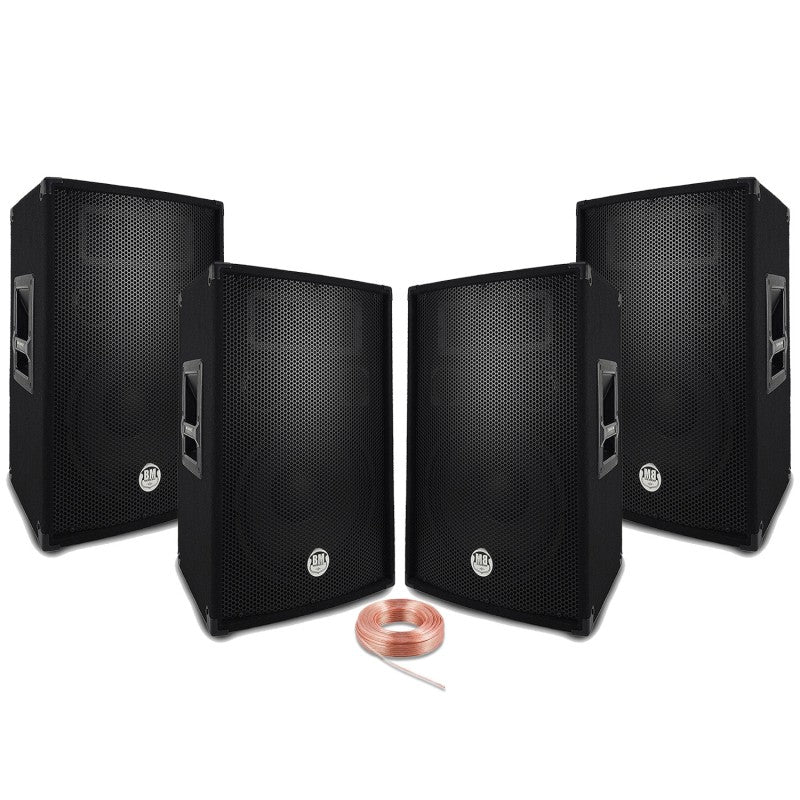 BM SONIC - 2400W KOMPLET 4 PASIVNA ZVUČNIKA + 25 METARA KABELA