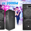 BM SONIC - 4000W KOMPLET - BLUETOOTH/USB/SD/AUX - MIKSETA, KABLOVI..