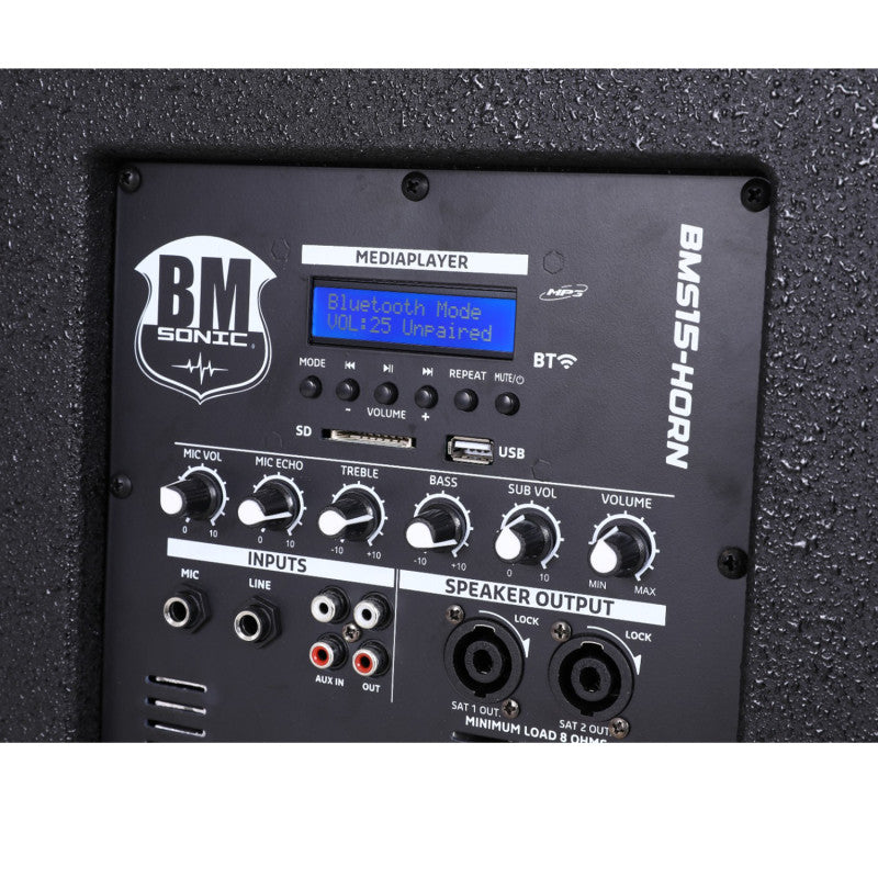 BM SONIC - 1200W KOMPLET - BLUETOOTH/USB/SD/AUX - HORN! SUPER SISTEM!