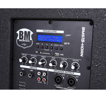 BM SONIC - 1200W KOMPLET - BLUETOOTH/USB/SD/AUX - HORN! SUPER SISTEM!
