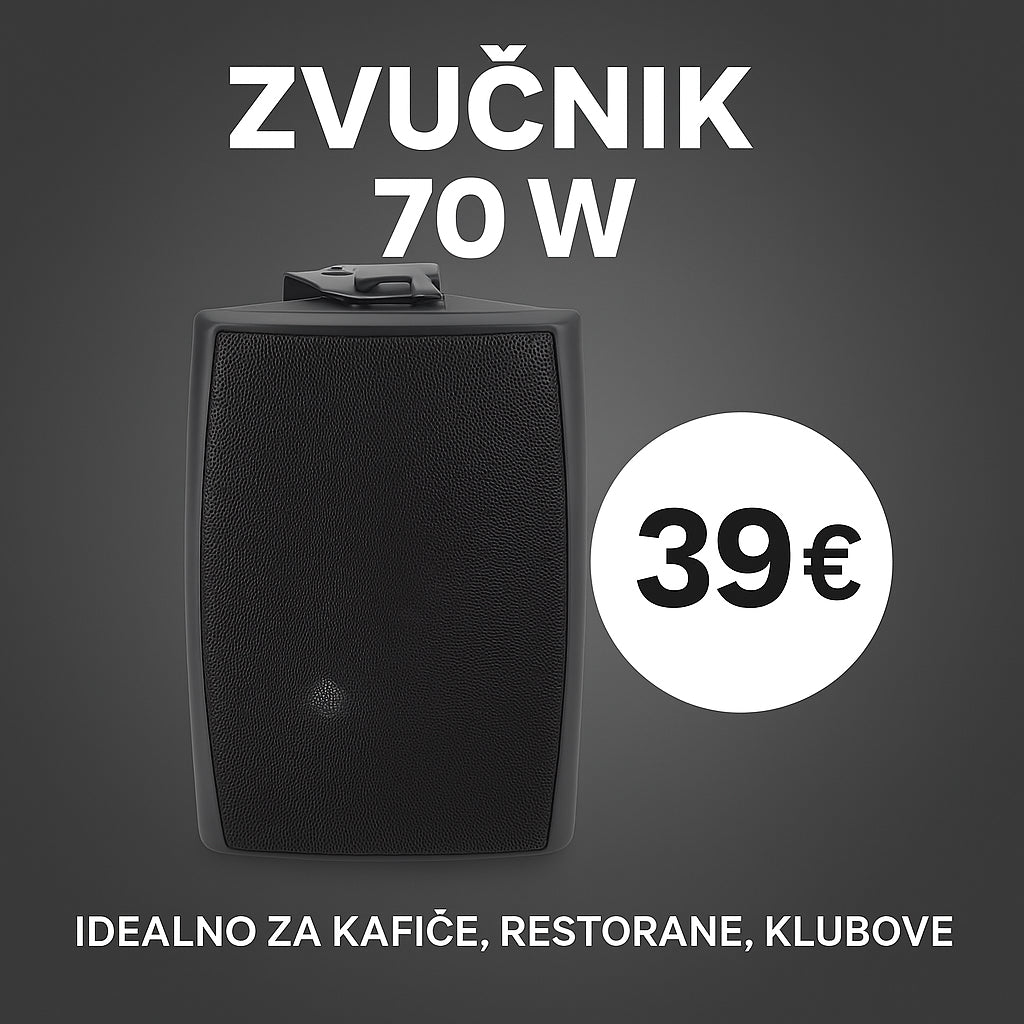 VELTOR - PASIVNI ZVUČNIK 70W - IDEALAN ZA KAFIĆE, RESTORANE, KLUBOVE...