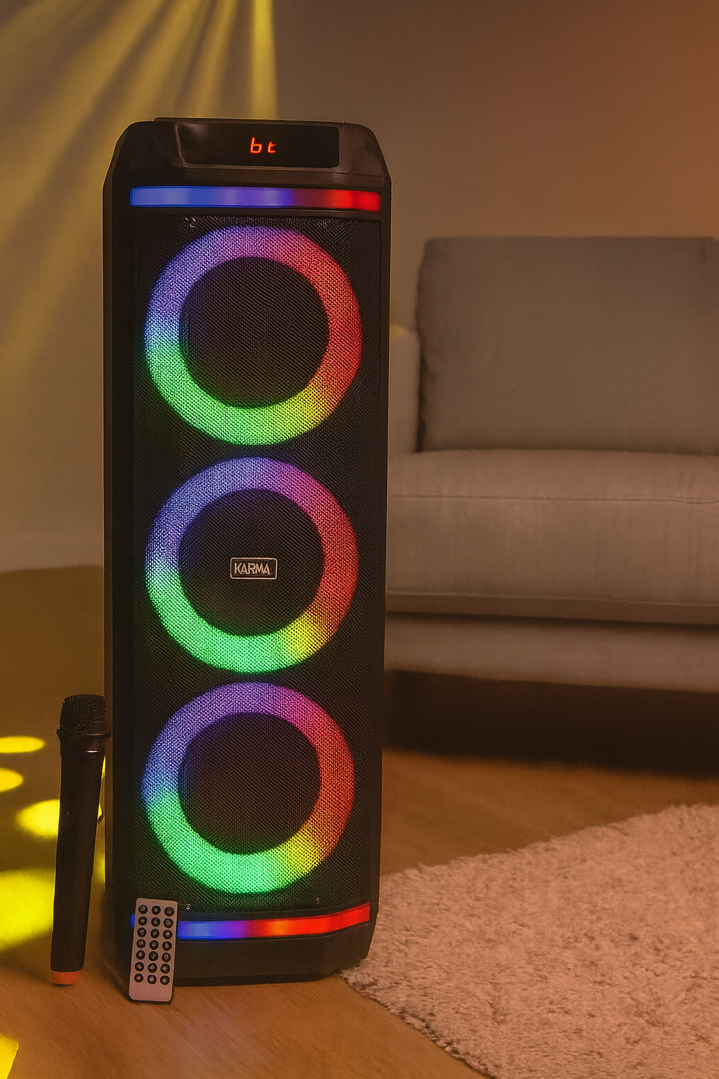 KARMA - 250W PRIJENOSNI ZVUČNIK - RADIO/BLUETOOTH/USB/SD/AUX + BEŽIČNI MIKROFON