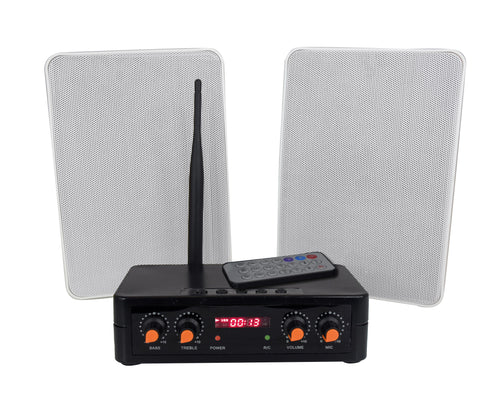 GLEMM - BEŽIČNI SET 2 ZVUČNIKA + RECEIVER - RADIO/BLUETOOTH/USB