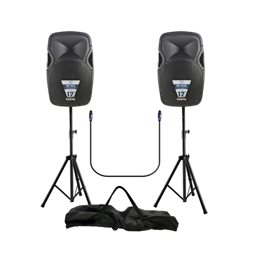 KARMA - 12" 1600W/800W RMS KOMPLET - BLUETOOTH/USB/SD/AUX + STALCI + KABLOVI